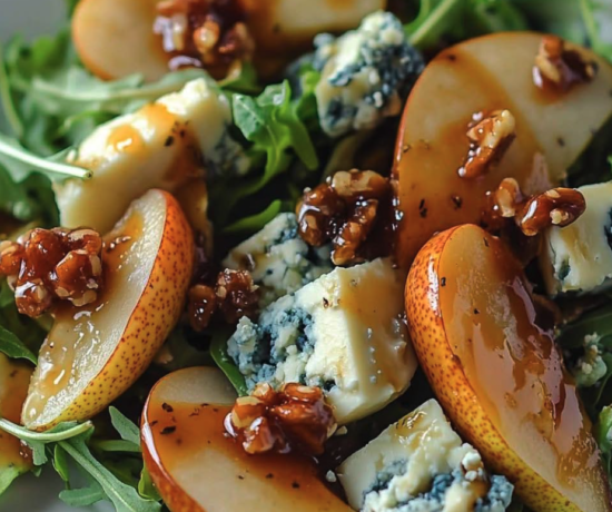 Truffle Honey Caramelised Pear & Blue Cheese Salad