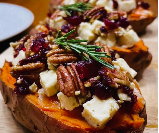 Truffle Honey Pecan & Brie Sweet Potato